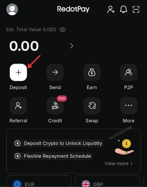 Click deposit