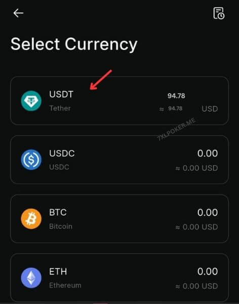 Select usdt